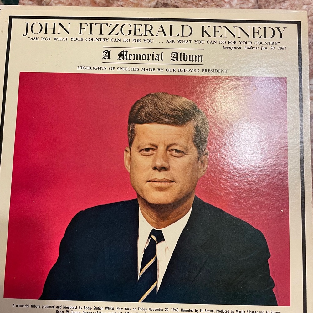 JFK John F Kennedy Memorial Album
1963 12" LP 2099‎ Vinyl record album